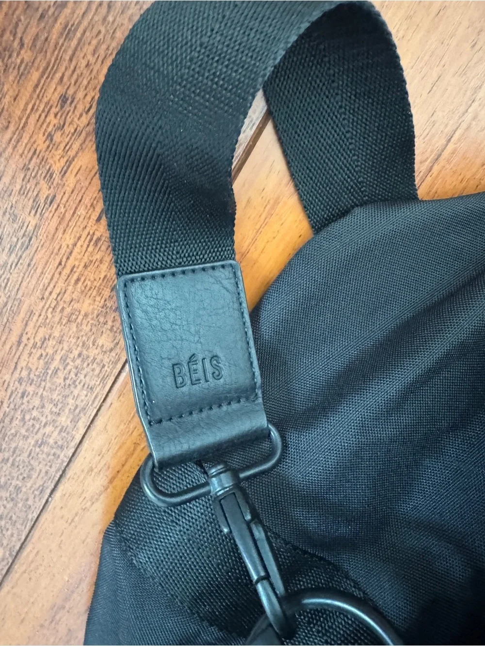 BÉIS Black Duffle Bag | Travel Carry-On Gym Bag with Trolley Sleeve